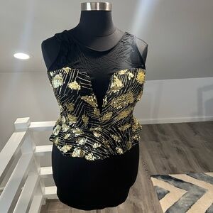 Elegant Black and Gold dress